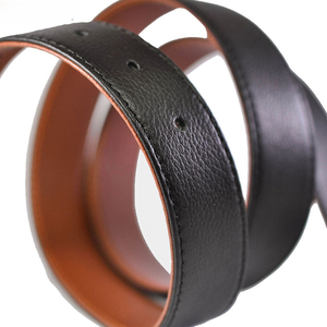 Cinturón de cuero genuino de vaca con hebilla negra sólida, estilo formal con hebilla plateada, cinturón de cuero genuino duradero. - Product Image 6