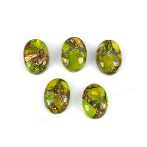 Peridoto Verde Natural de Alta Calidad, Corte Ovalado de 10x14mm, Base Plana, Pulido Brillante, Gema Suelta para Joyería - Product Image 3