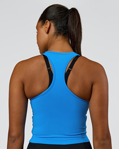 เสื้อกล้ามออกกำลังกายผู้หญิง คอ halter ยืดหยุ่นสูง ระบายอากาศดี ทรงสี่เหลี่ยม เปิดหลัง ไร้ตะเข็บ เหมาะสำหรับโยคะและเล่นกีฬา - Product Image 2