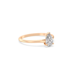 REYES Best Selling <b>925</b> Sterling <b>Silver</b> GRA Certified Pear Cut 0.78 Carat Moissanite Wedding Promise <b>Ring</b> Fine Jewelry For Women - Product Image 4
