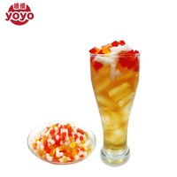 Jeli Buah Minuman Buah Teh Bubble Taiwan Jeli Pelangi