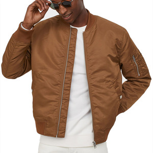 OEM High Street Fashion Clothes Low MOQ Windproof Casual Outdoor Coat <b>Zip</b> <b>Up</b> Varsity <b>Jacket</b> Custom Logo Print Bomber Windbreaker - Product Image 1