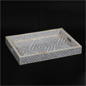 Bandeja de servir con incrustaciones de nácar, variedad de diseños, bandeja de servir personalizada para la cena del Ramadán, para decoración de mesa. - Product Image 2