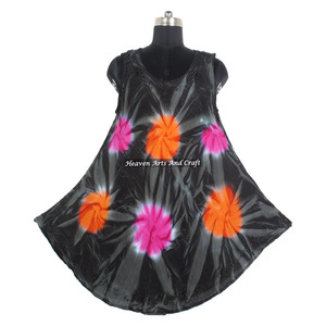 Robe d'été bohème 2026 en rayonne tie-dye asymétrique longueur genou, col halter, pour femme, idéale pour la plage, les soirées et les sorties décontractées - Product Image 6