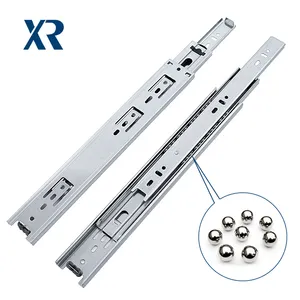 Side Mount Kitchen Cabinet Hardware Heavy Duty Ball Bearing Pull Out Sliding Drawer Rail Linear Guide Rail