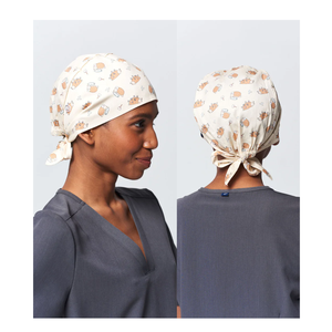 Gorro de satén con estampado personalizado, transpirable, poliéster, viscosa, rayón, FMF, uniforme de enfermera de fábrica para hospitales - Product Image 4