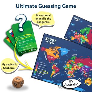 Jeu de société Skillmatics Scout It Out Pays du monde entier avec cartes, drapeaux et faits pour les enfants de 7 à 99 ans - Product Image 3