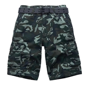 Shorts cargo sportifs écologiques pour hommes, motif camouflage, pour loisirs et activités de plein air, longueur genou, taille mi-haute - Product Image 4
