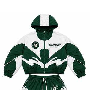 ชุดวอร์ม Ready To Win Industries แบบ unisex แขนยาว สีสันตัดกัน ผ้าโพลีเอสเตอร์ มีฮู้ด ซิปหน้า สไตล์สตรีทแวร์สำหรับฤดูใบไม้ผลิ - Product Image 4