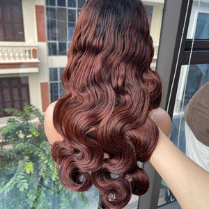 ราคาขายส่ง วิกผมแท้เวียดนาม 100% แบบลูกไม้ ลอนบอดี้เวฟ สีน้ำตาลออมเบร แบบซุปเปอร์ดับเบิ้ลดรอน สำหรับต่อผม - Product Image 4