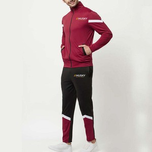 Chándal con Capucha para Hombre, Marca Husky, con Cremallera Completa, Diseño Deportivo de Color Sólido, Transpirable, 100% Poliéster, Corte Regular - Product Image 3