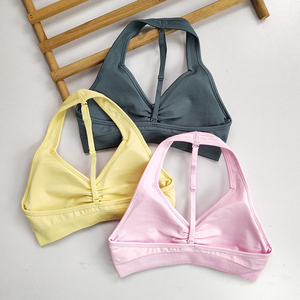 Sports Fitness <b>Bra</b> Women Front Adjustable Straps Yoga Wear Breathable Wireless Support High <b>Stretch</b> Activewear Top - Product Image 3