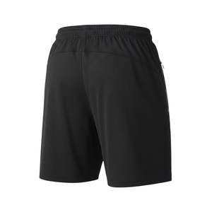 Shorts de sport noirs à fermeture éclair pour hommes, séchage rapide, entraînement, course à pied, vêtements de sport, logo personnalisé, prix d'usine - Product Image 4