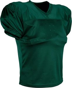 Maillot de football bleu col en V en maille polyester léger unisexe pour adulte – Maillot d'entraînement de football pré-saison - Product Image 2