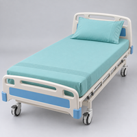Draps de lit d'hôpital simples en tissu de lin écologique, durables, légers, doux, 400TC, confortables, pour usage médical