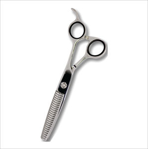 Ciseaux de barbier professionnels en acier inoxydable 440C, lames courbes et droites avec pointes affûtées pour la coupe et l'éclaircissement des cheveux - Product Image 1