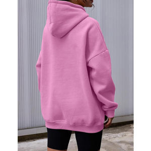 Sudadera con Capucha Casual para Mujer, Talla Grande, Ropa Deportiva, Tejido de Felpa, Lavada, 100% Algodón, Invierno, Modelo Aaron - Product Image 4