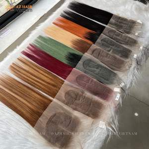 Cierre de encaje 2x4 5x5 para hacer peluca, vendedores de cabello vietnamita, pelucas de cabello humano liso de hueso para extensiones de cabello de mujeres negras - Product Image 1