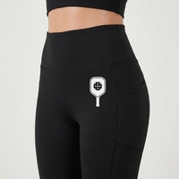 Leggings Deportivos de Pickleball para Mujer, Cintura Alta, Largo hasta el Tobillo, Sin Costuras, Elásticos en Cuatro Direcciones, Spandex/Poliéster, Transpirables, de Secado Rápido