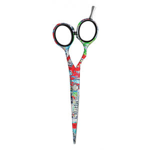 Tijeras Profesionales para Cortar Cabello de 6 Pulgadas con Diseño Colorido de Grafiti, Tijeras de Peluquería para Diestros, Cuchillas Supercut - Product Image 2