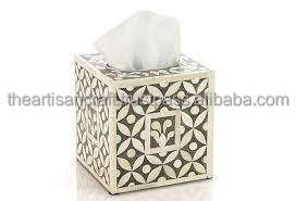 Caja de pañuelos con incrustaciones de hueso hecha a mano de lujo, soporte de almacenamiento decorativo elegante, diseño único, regalo perfecto para el hogar, oficina, sala de estar - Product Image 4