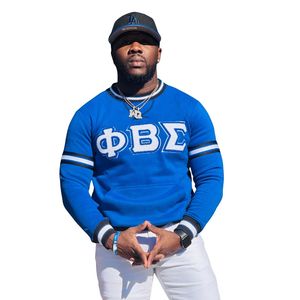 Sudadera de Chenilla Azul Phi Beta Sigma para Hombre, Ajuste Cómodo, Tela Premium, Ropa de Fraternidad Griega, Uso Casual - Product Image 1