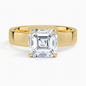 Anillo de Diamante Moissanita con Base de Plata de Primera Calidad, Diseño de Cuatro Puntas Asscher Pulido, Regalo Especial para el Día de San Valentín para Mujer - Product Image 5