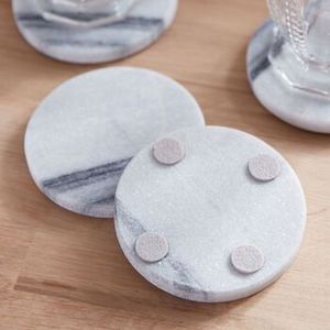 Custom Logo <b>Marble</b> <b>Coasters</b> for Corporate Gifts Luxury <b>Marble</b> <b>Coaster</b> Set Bulk Wholesale Supplier - Product Image 1