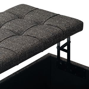 Tavolino da Caffè Harrison in Ebano con Contenitore, Sgabelli e Pouf Eleganti - Product Image 5