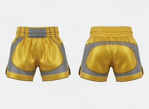 MMA Training Gym Sportswear Muay Thai Boxing Shorts Men Satin Fight Custom Panel Style Martial Arts Kickboxing Loose Fit Shorts - Product Image 2