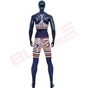 2025 femmes ensembles salon Shorts ensemble léopard guépard imprimé coton chemises vêtements femmes Shorts ensembles taille élastique Yoga Leggings - Product Image 2