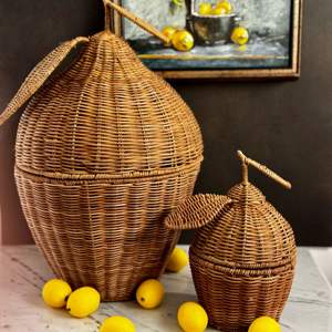 Adorable fruit shape <b>basket</b> hamper for kids high quality <b>rattan</b> <b>storage</b> <b>baskets</b> nursery decor - Product Image 6