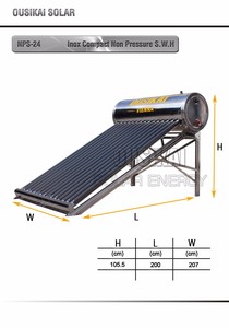 20 tubes Split pressurisé <span class=keywords><strong>Chauffe</strong></span>-<span class=keywords><strong>eau</strong></span> solaire à caloduc portable <span class=keywords><strong>200</strong></span> <span class=keywords><strong>litres</strong></span> sur le toit - Product Image 6