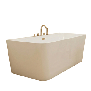 Baignoire autoportante légère FW-7728-55 – Moderne, durable, en acrylique renforcé de fibre de verre, rectangulaire, pour salle de bain - Product Image 3
