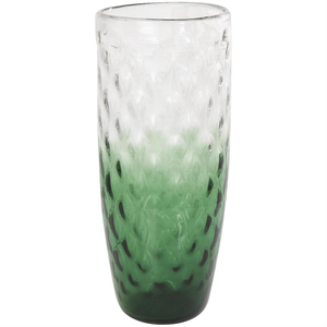 Vase en verre artisanal vert ombré décoratif pour des arrangements floraux modernes et des accents intérieurs élégants - Product Image 3