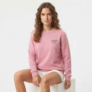 Sudadera Rosa de Cuello Redondo para Mujer, Manga Larga, Corte Regular, Tejido de Algodón, Informal de Otoño, con Estampado de Letras en la Parte Delantera - Product Image 5