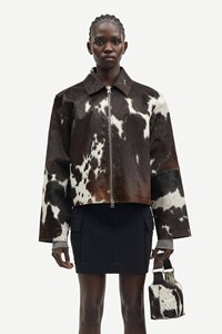 Chaqueta Bomber de Cuero Vacuno Genuino para Hombre Eoin Winston Sports, Estampado Animal, Cuello Camisero, Cierre de Cremallera, Gruesa para Invierno - Product Image 3