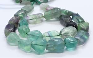 Cuentas de fluorita natural AAA, forma de pepita irregular y lisa, 9-11 mm, cuentas de piedras preciosas de fluorita, 16 pulgadas, para la fabricación de joyas, venta al por mayor - Product Image 5