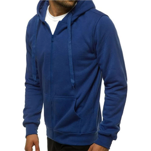 Sudadera con Capucha Unisex Azul, Corte Regular, Color Sólido, Tejido de Punto, 100% Algodón, Impresión Digital, Teñido por Inmersión, Ropa de Invierno - Product Image 4
