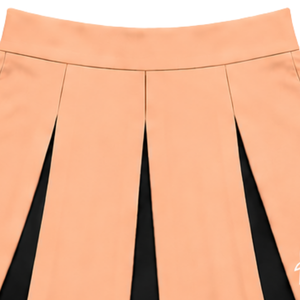 Ensemble d'uniformes de cheerleading personnalisés par le fabricant, couleur pêche, avec haut court sans manches à col en V et jupe plissée, vêtements de performance pour équipe - Product Image 5