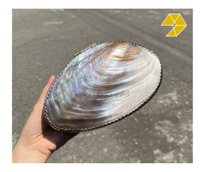 กล่องเก็บเครื่องประดับมุกเปลือกหอย ผิวมุกเปล่งประกาย กล่องเครื่องประดับมุกเปลือกหอยกำมะหยี่สีแดง วินเทจ หรูหรา ผลิตในเวียดนาม - Product Image 1