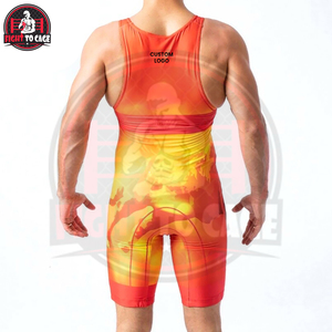 Combinaisons de lutte imprimées en Spandex et Polyester, directement de l'usine, vêtements d'arts martiaux avec col rond, équipement sportif léger - Product Image 3