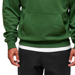 Sweat-shirt à capuche vert surdimensionné pour homme, en molleton épais, coupe décontractée, style streetwear - Product Image 6
