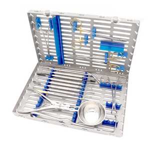 ชุดอุปกรณ์ฝังรากเทียม 20 ชิ้น พร้อมตลับใส่เครื่องมือผ่าตัดทางทันตกรรม สำหรับการฝังรากเทียม การผ่าตัดช่องปาก ใช้ในโรงพยาบาล - Product Image 1