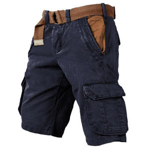 Pantalones cortos de verano para hombre al por mayor, estilo vintage, con múltiples bolsillos, de tela gruesa, pantalones cortos cargo de camuflaje para exteriores - Product Image 1