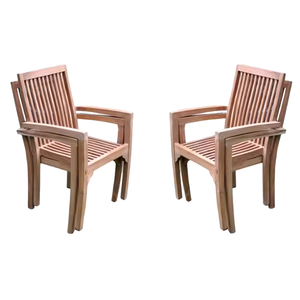 <b>GARDEN</b> TEAK <b>WOOD</b> <b>CHAIR</b> STACKING MADE IN INDONESIA - Product Image 6