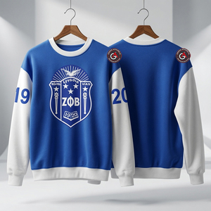 Sudadera con capucha de parafernalia bordada de hermandad de mujeres Zeta Phi Beta griega personalizada - Product Image 2