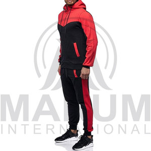 Survêtement 2 pièces noir pour homme avec logo personnalisé, design tendance, sweat-shirts et sweats à capuche pour le jogging d'hiver avec logo personnalisé - Product Image 3