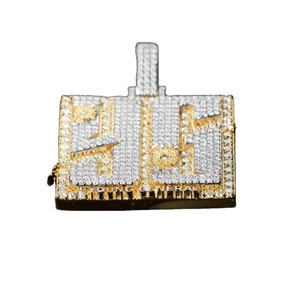 Hip Hop Iced Out Letter <b>Pendant</b> 18K Gold Plated 925 <b>Silver</b> Moissanite Custom Two Tone <b>Pendant</b> Custom <b>Initial</b> Letter <b>Pendant</b> - Product Image 1