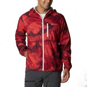 New Style <b>Mens</b> Red Camouflage Hooded Windbreaker <b>Jacket</b> Lightweight Waterproof Zip Up Outdoor <b>Running</b> Hiking Sportswear Coat - Product Image 4